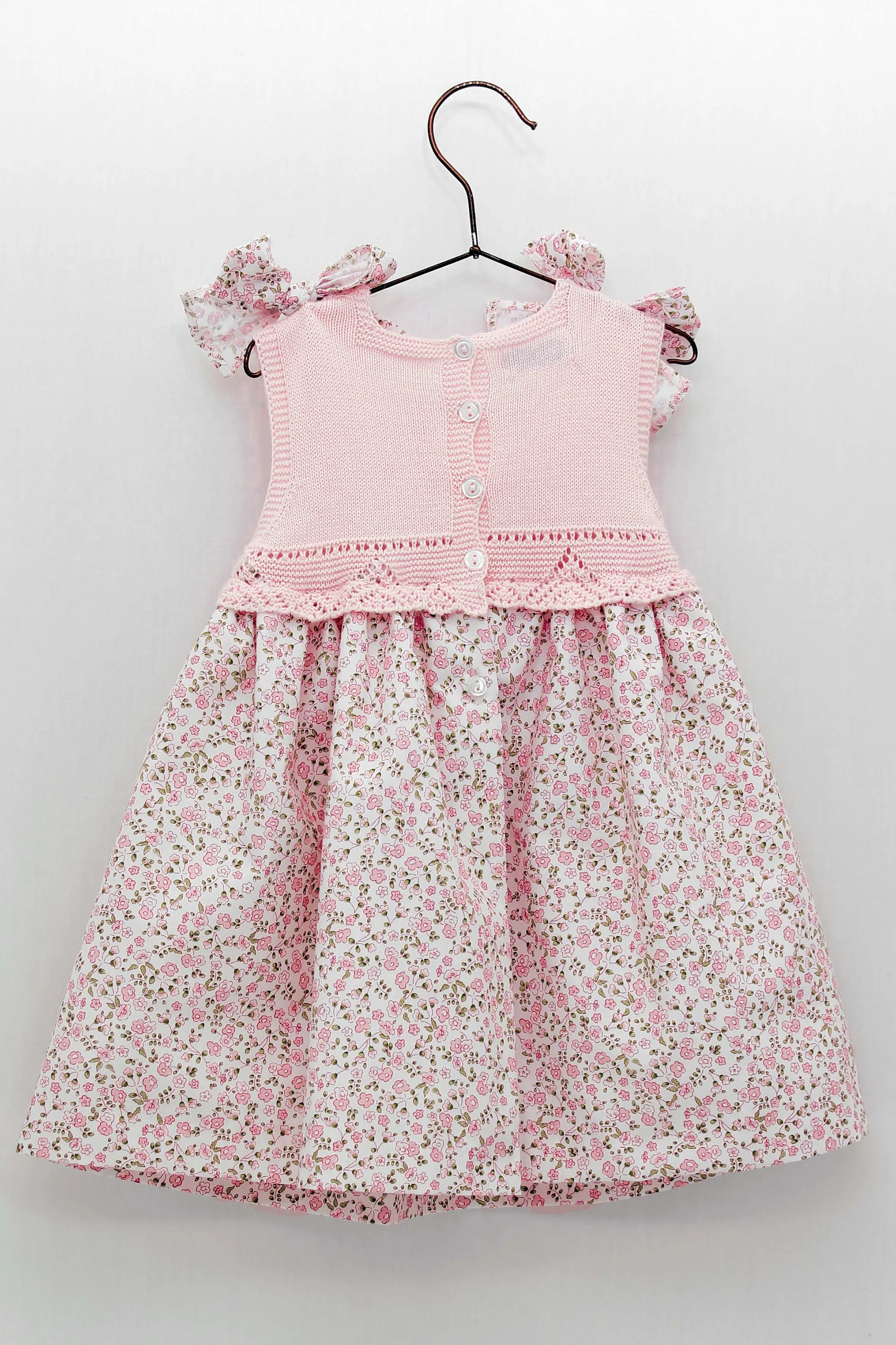 "Dulcie" Pink Knit Floral Dress