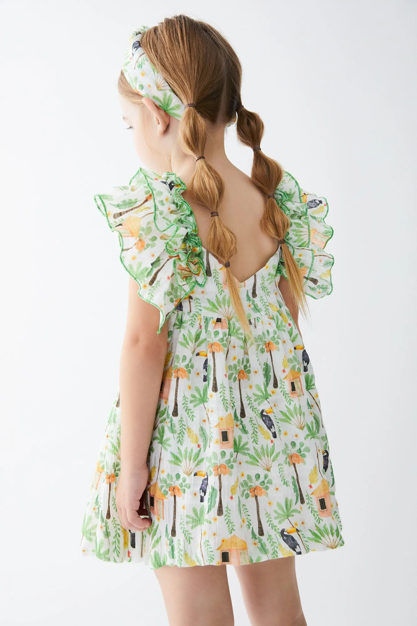 "Eden" Green Jungle Print Dress