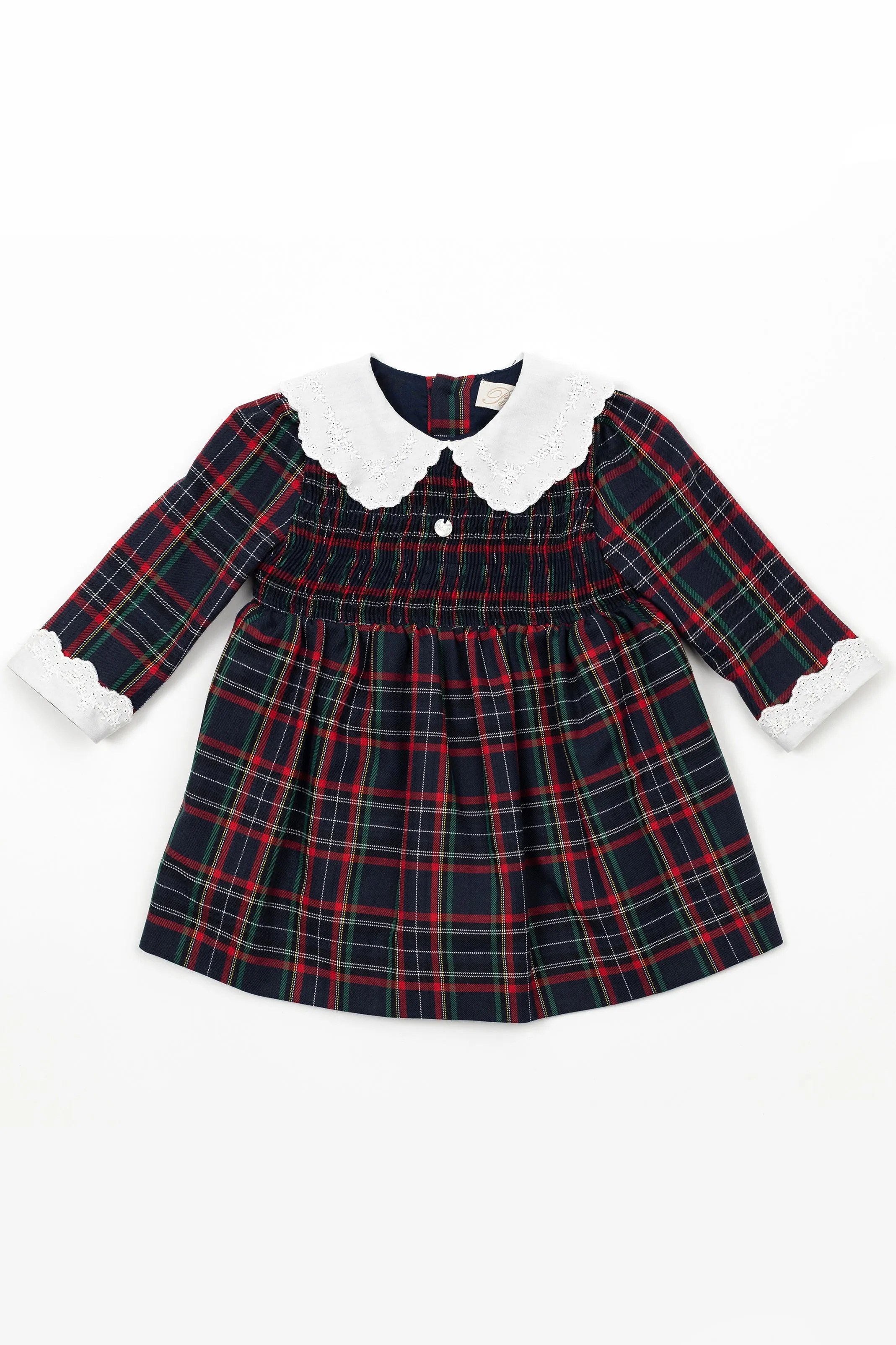 "Isadora" Navy Tartan Dress