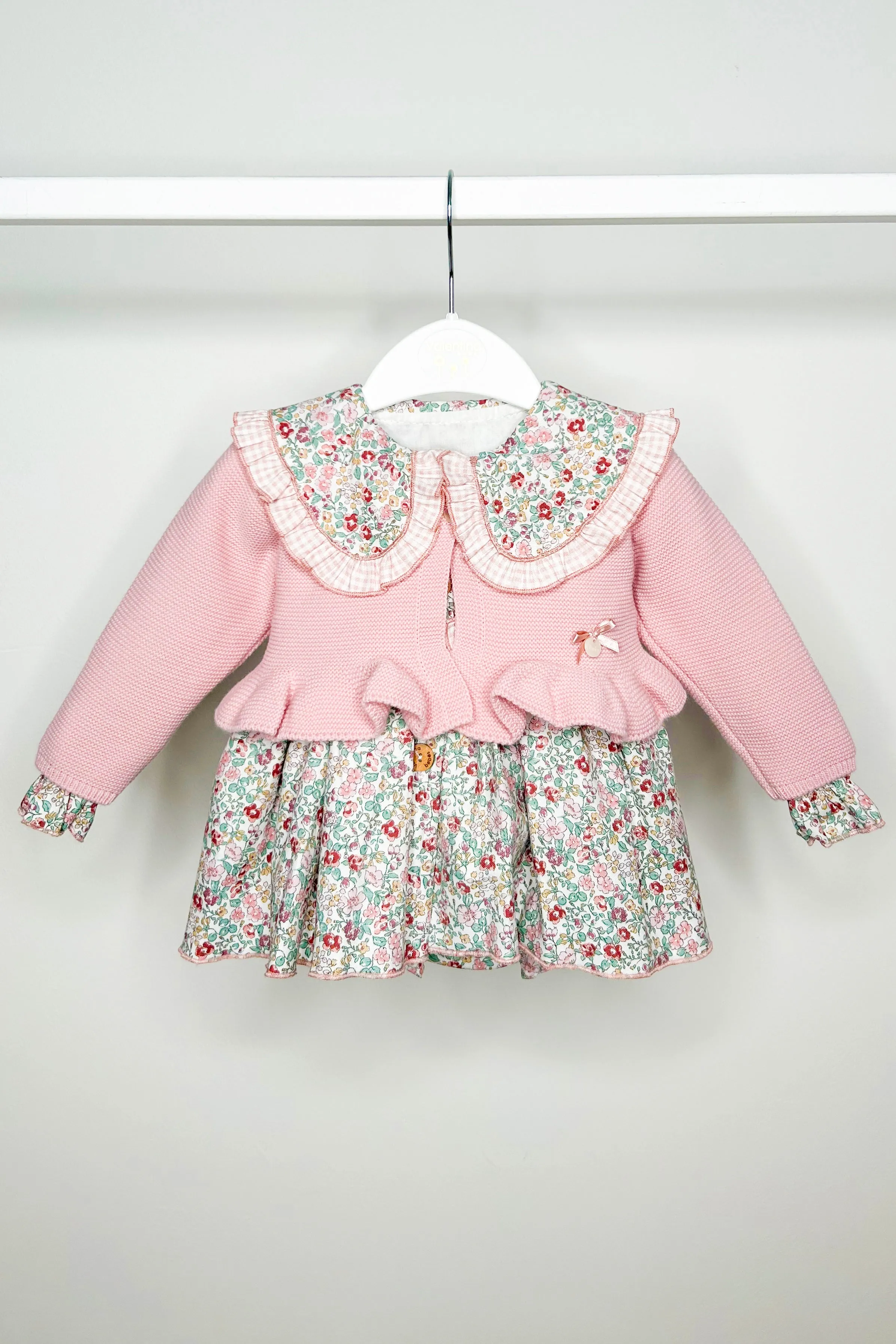 "Marlena" Dusky Pink Vintage Floral Dress Set