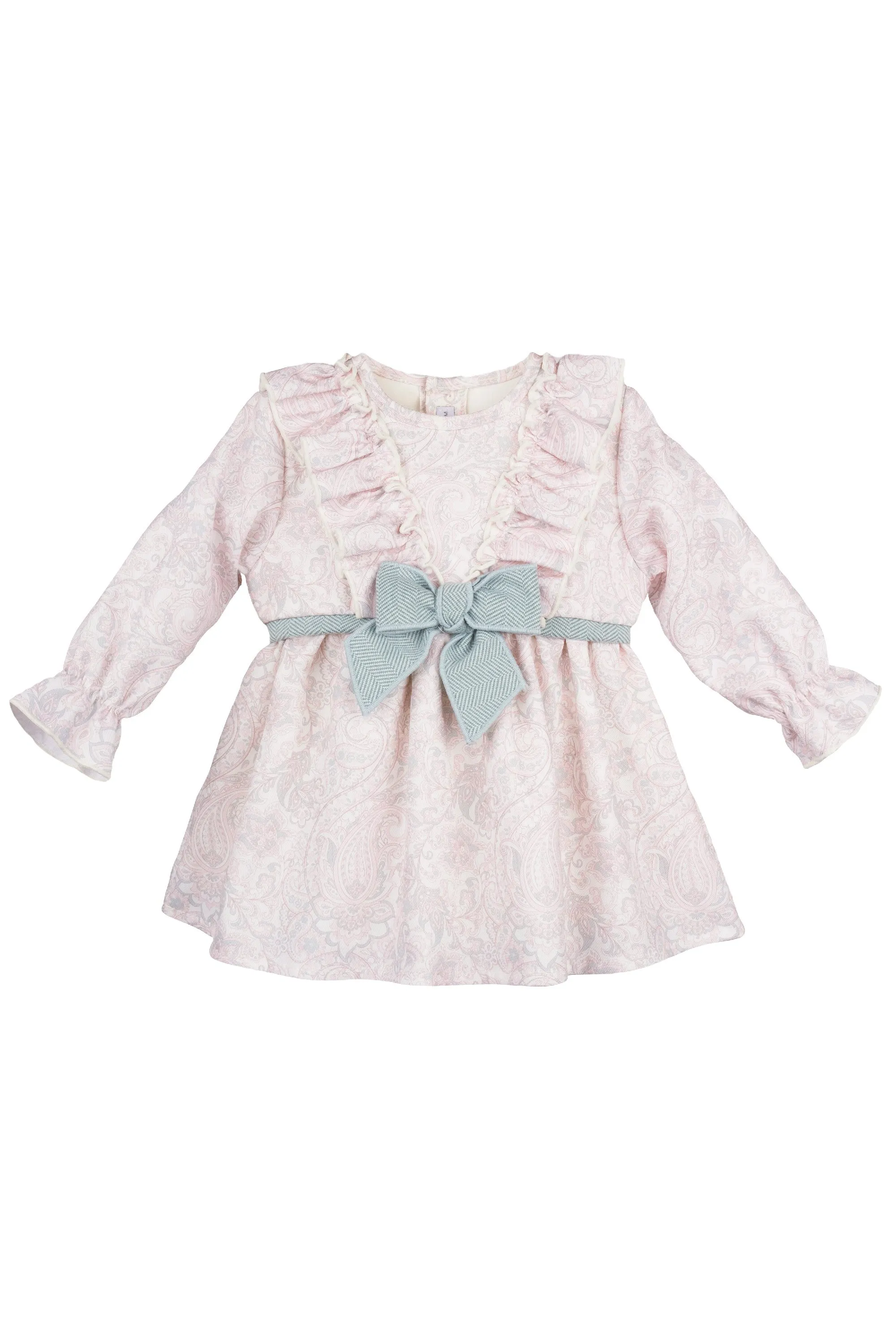 "Orla" Pale Pink Paisley Dress