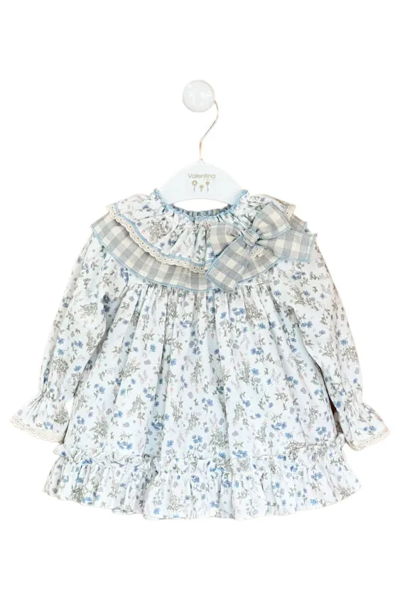 "Primrose" Blue Floral Dress & Bloomers