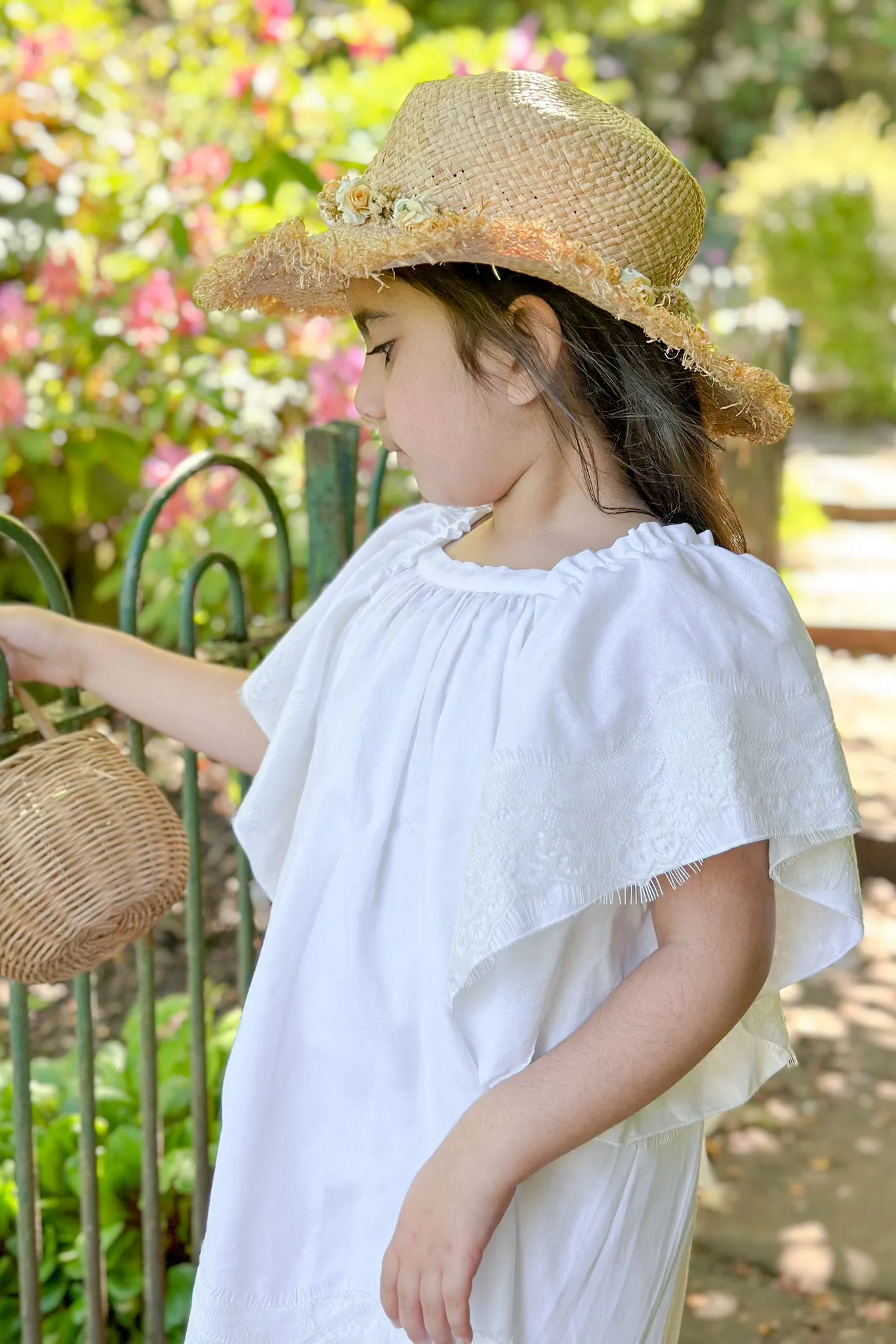"Syleste" White Lace Dress