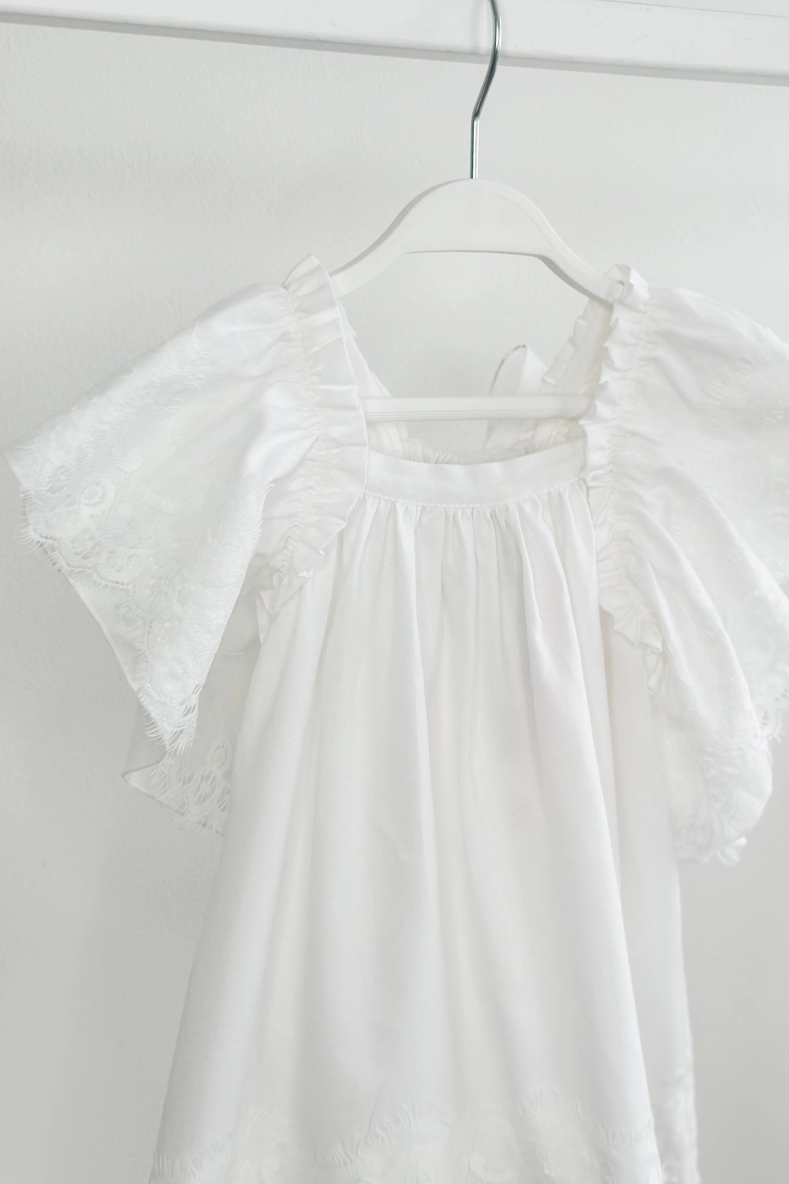 "Syleste" White Lace Dress