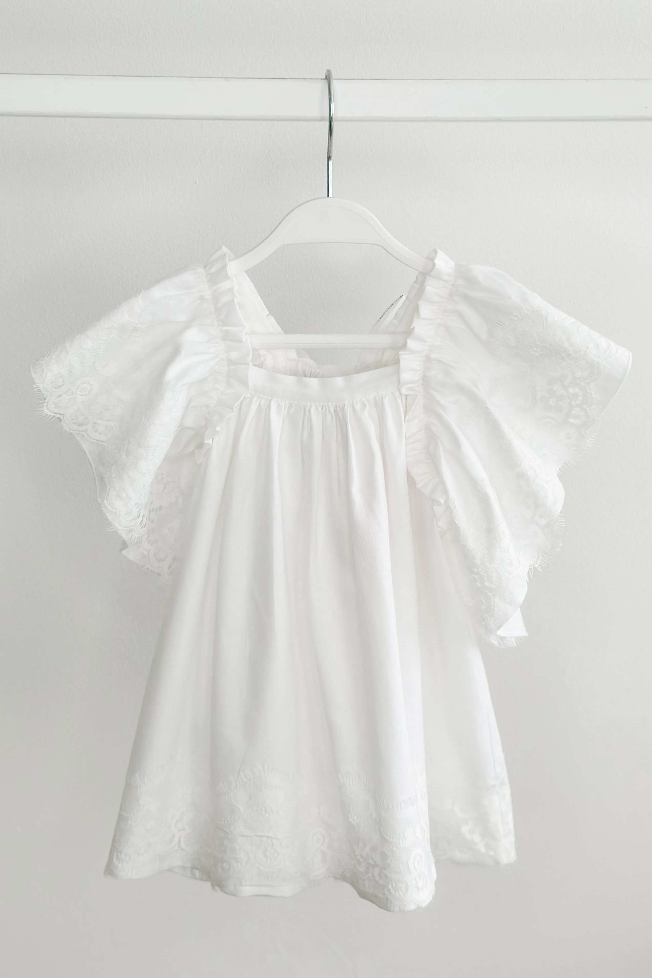 "Syleste" White Lace Dress