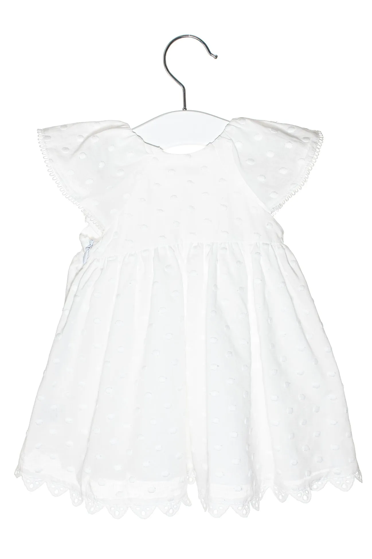 "Thalia" White Polka Dot Dress