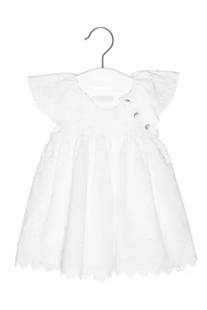 "Thalia" White Polka Dot Dress