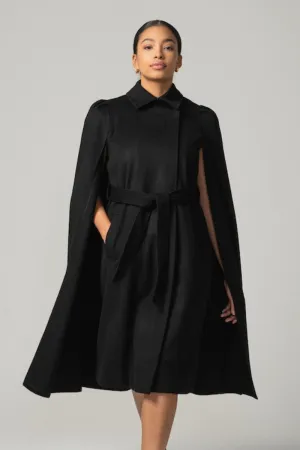 Raven Long Cape in Black