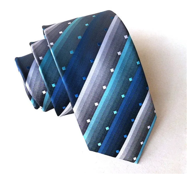 Red & White Dot Silk Men's Tie