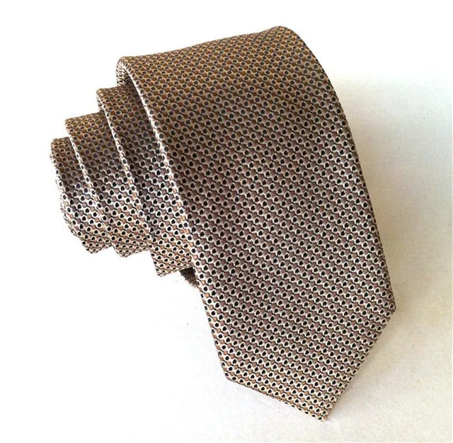 Red & White Dot Silk Men's Tie