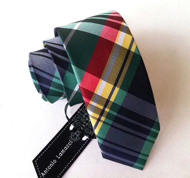 Red & White Dot Silk Men's Tie