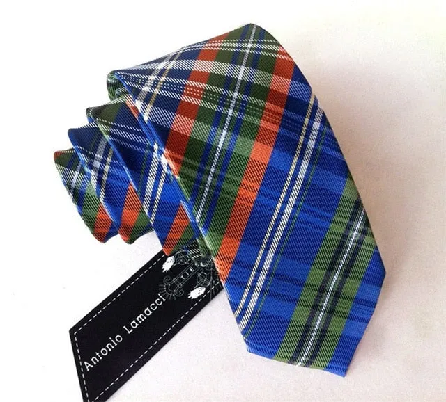 Red & White Dot Silk Men's Tie