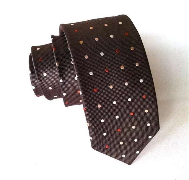 Red & White Dot Silk Men's Tie