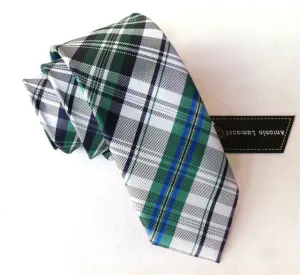 Red & White Dot Silk Men's Tie