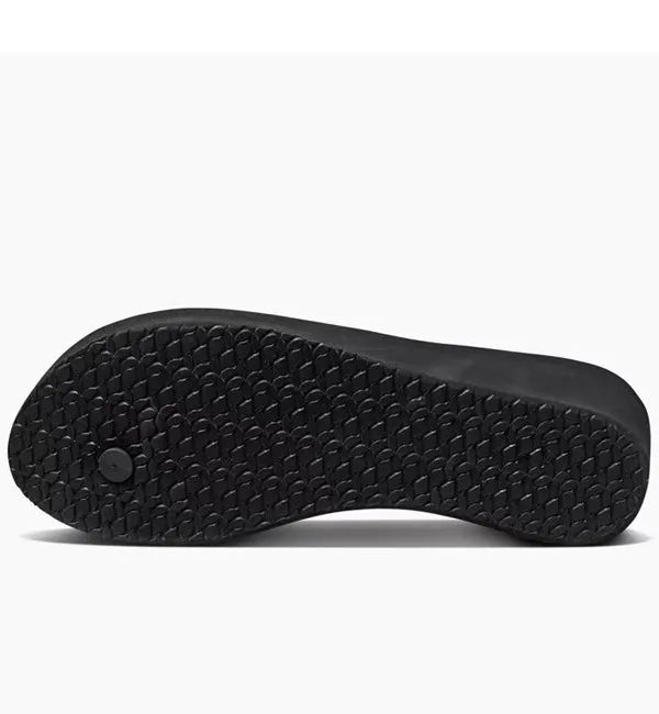 Reef Womens Krystal Star Flip Flops  - Black/Black