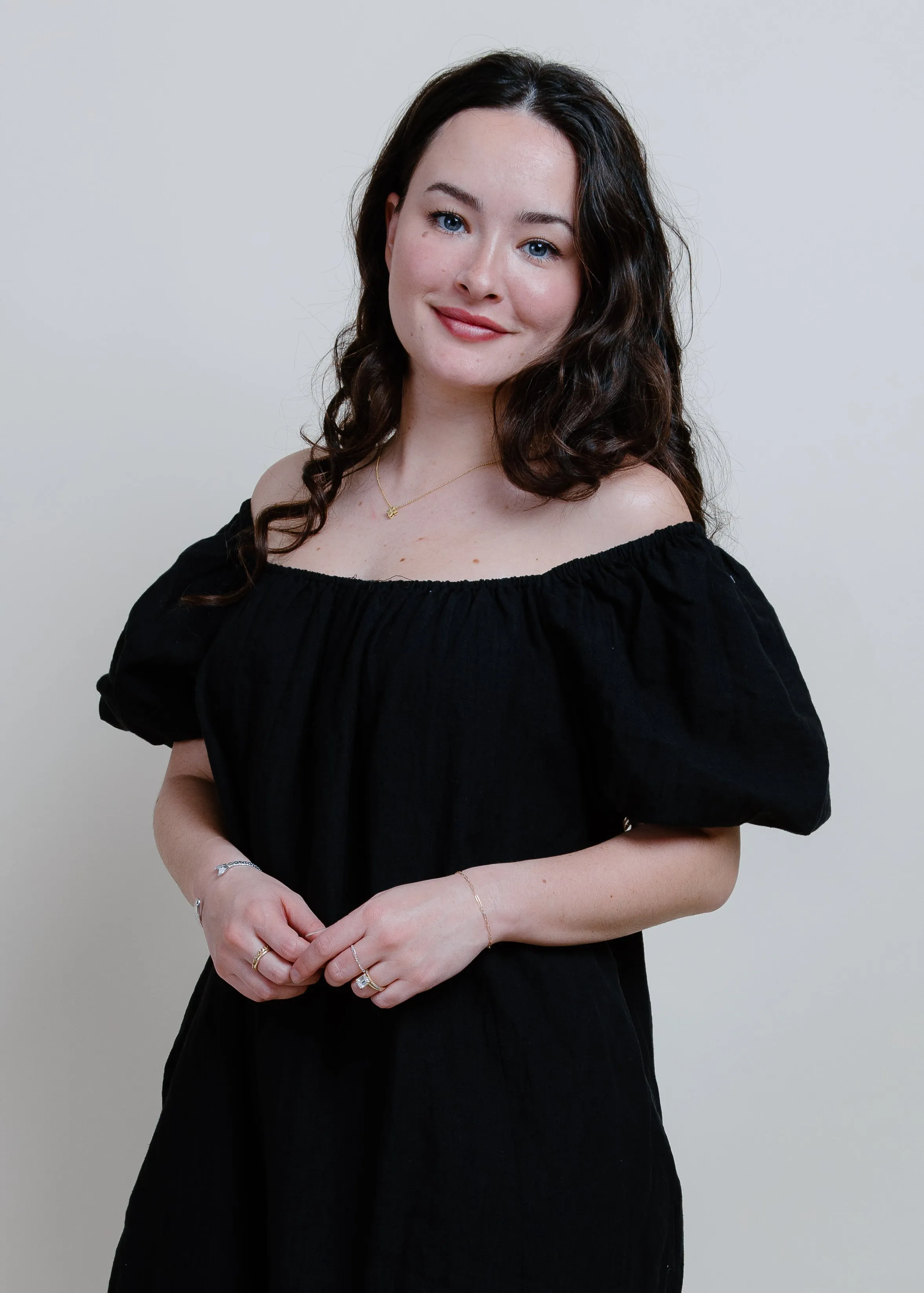 Reid Puff Sleeve Maxi Dress - Black