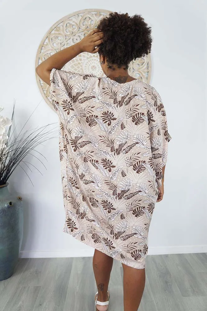 Resort Dress "Tropical Leaves"