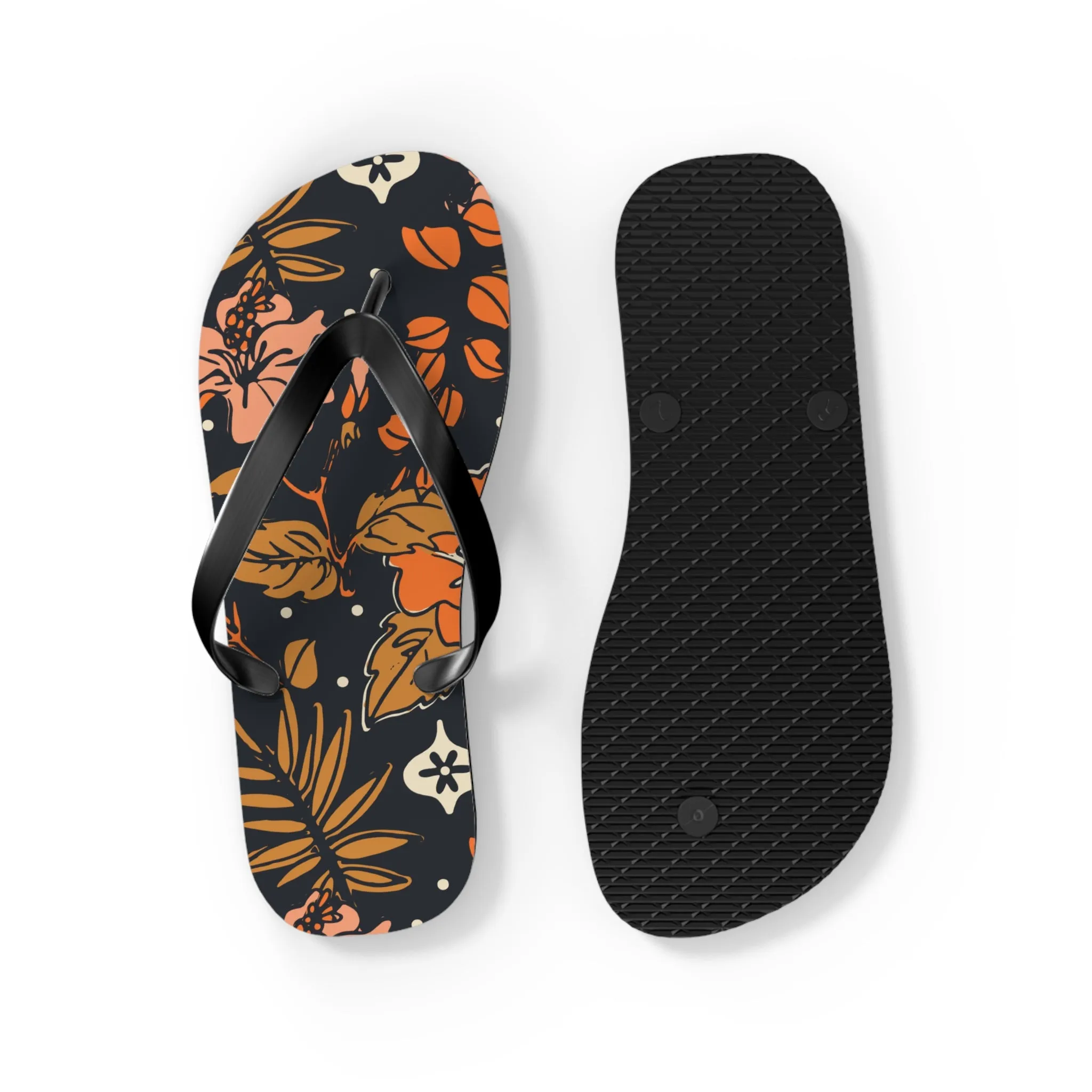 Retro Hibiscus Flip Flops