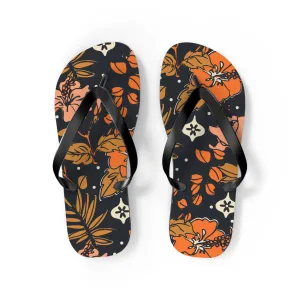 Retro Hibiscus Flip Flops