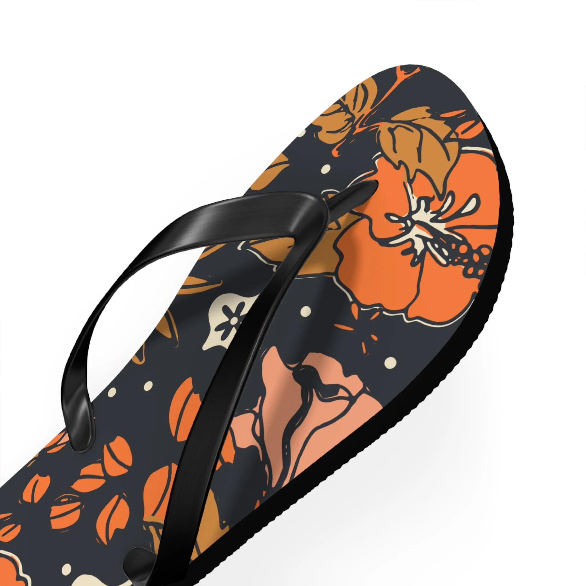 Retro Hibiscus Flip Flops