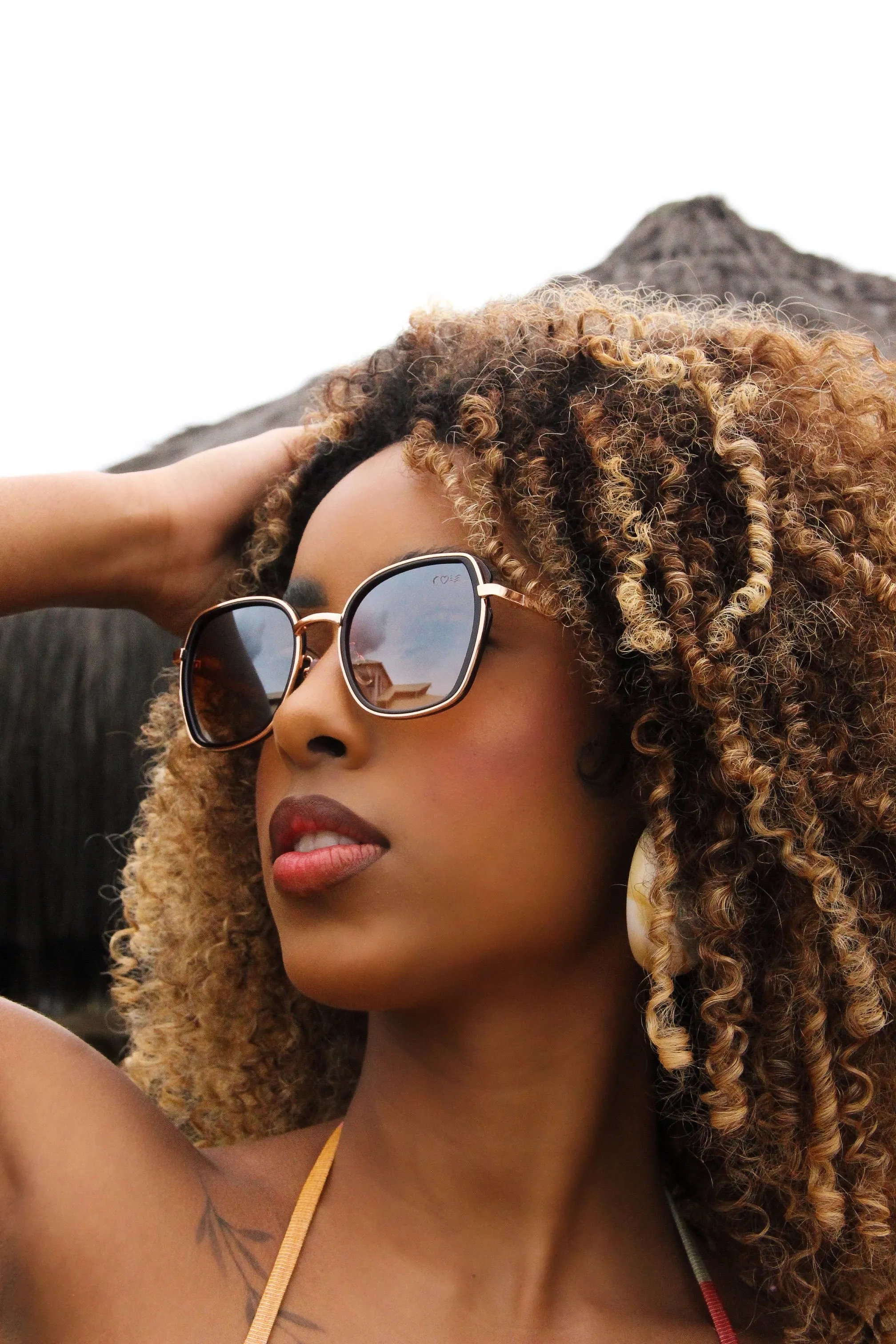 Retro Ombre Crimson Sunglasses