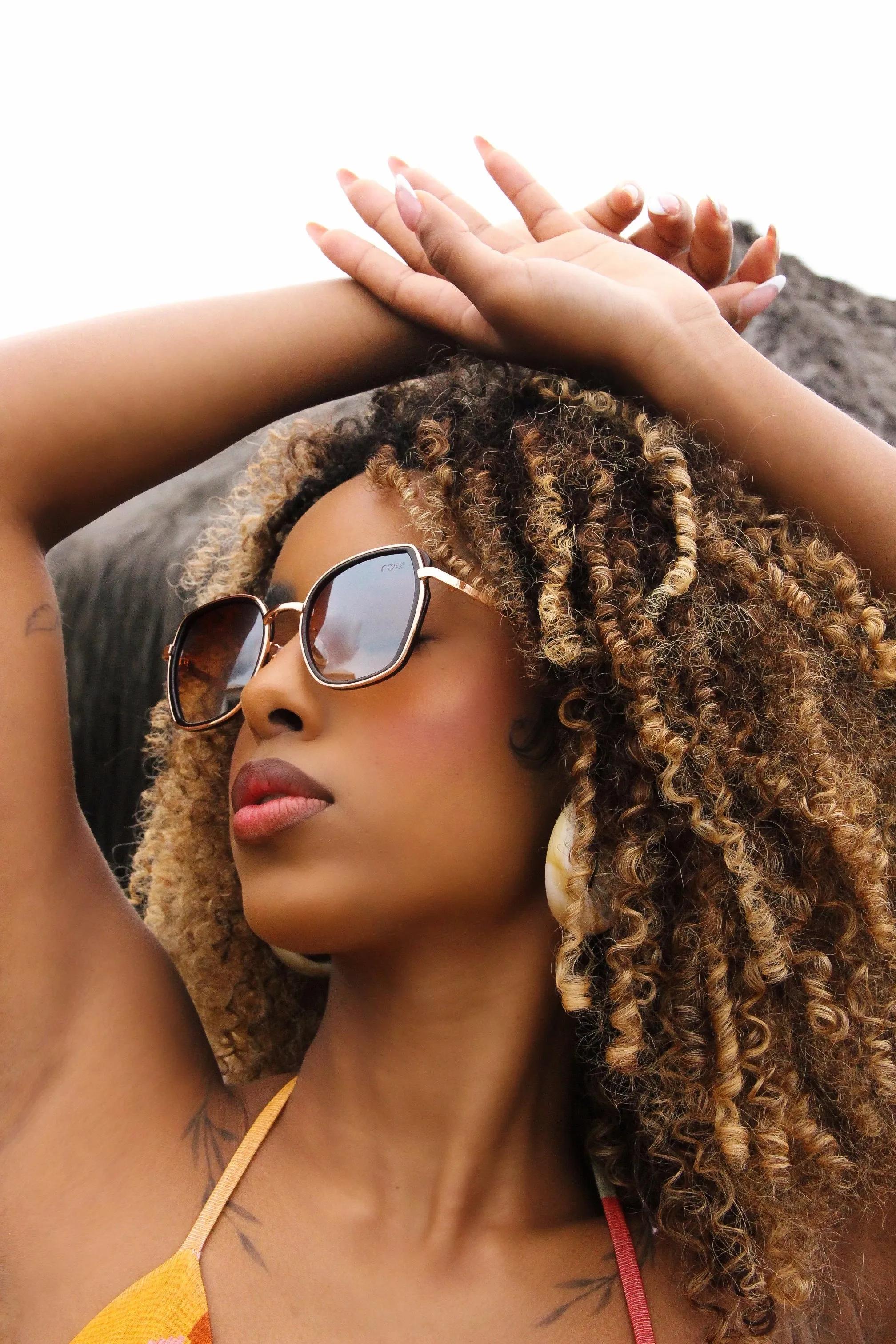 Retro Ombre Crimson Sunglasses