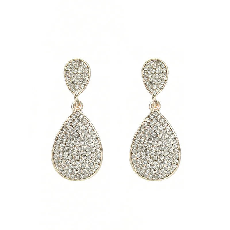 Rhinestone Sparkly Drop Earrings