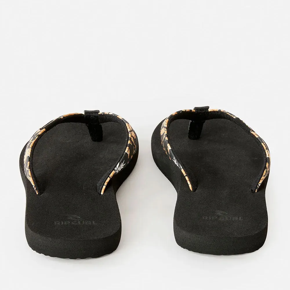 Rip Curl Womens Freedom Bloom Flip Flops - Black/Brown