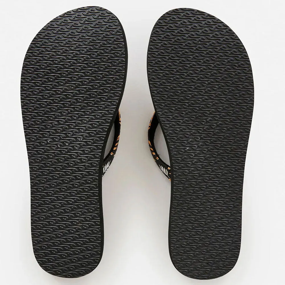Rip Curl Womens Freedom Bloom Flip Flops - Black/Brown