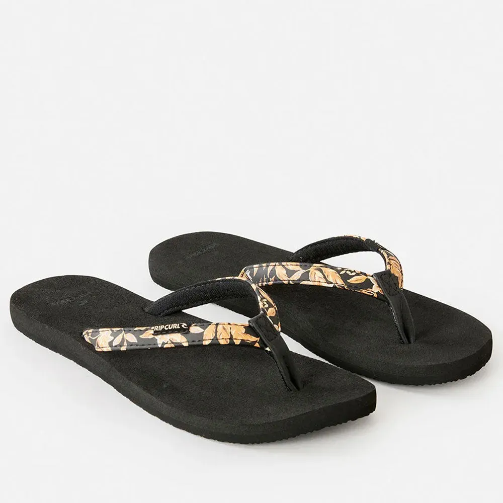 Rip Curl Womens Freedom Bloom Flip Flops - Black/Brown