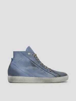 ROCKER SNEAKER HIGH TOP IN LIGHT BLUE- Woman
