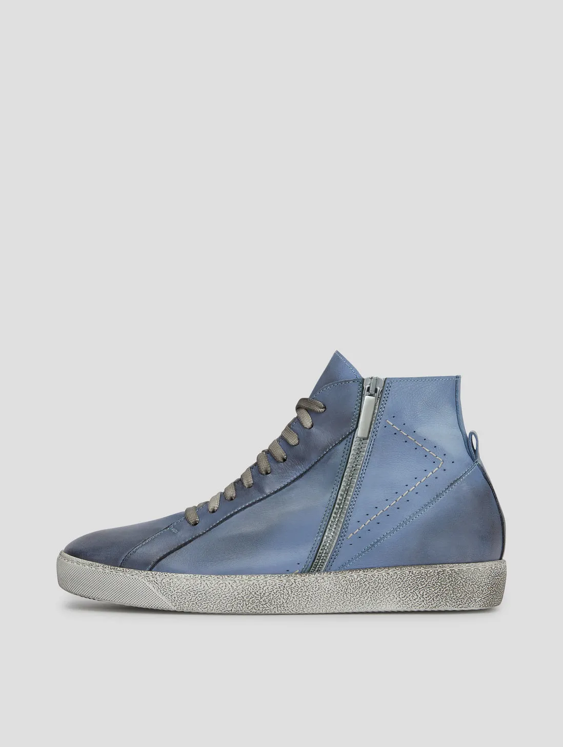 ROCKER SNEAKER HIGH TOP IN LIGHT BLUE- Woman