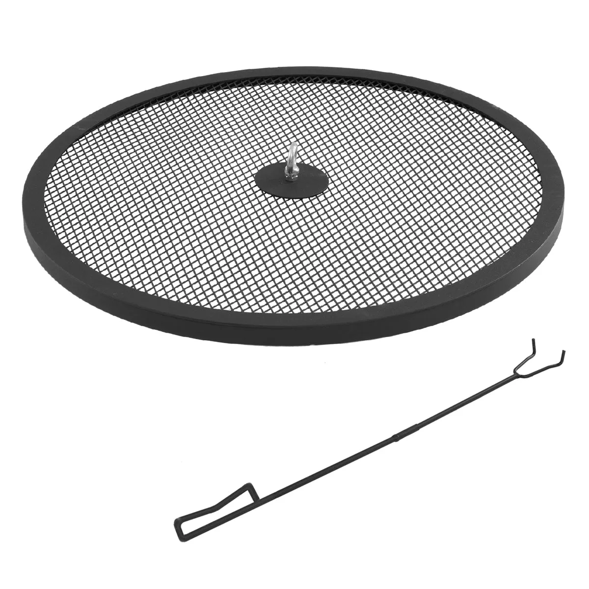 Round Flat Spark Screen and Screen Lift for The Mammoth Patio Fire Pit 2.0 Series