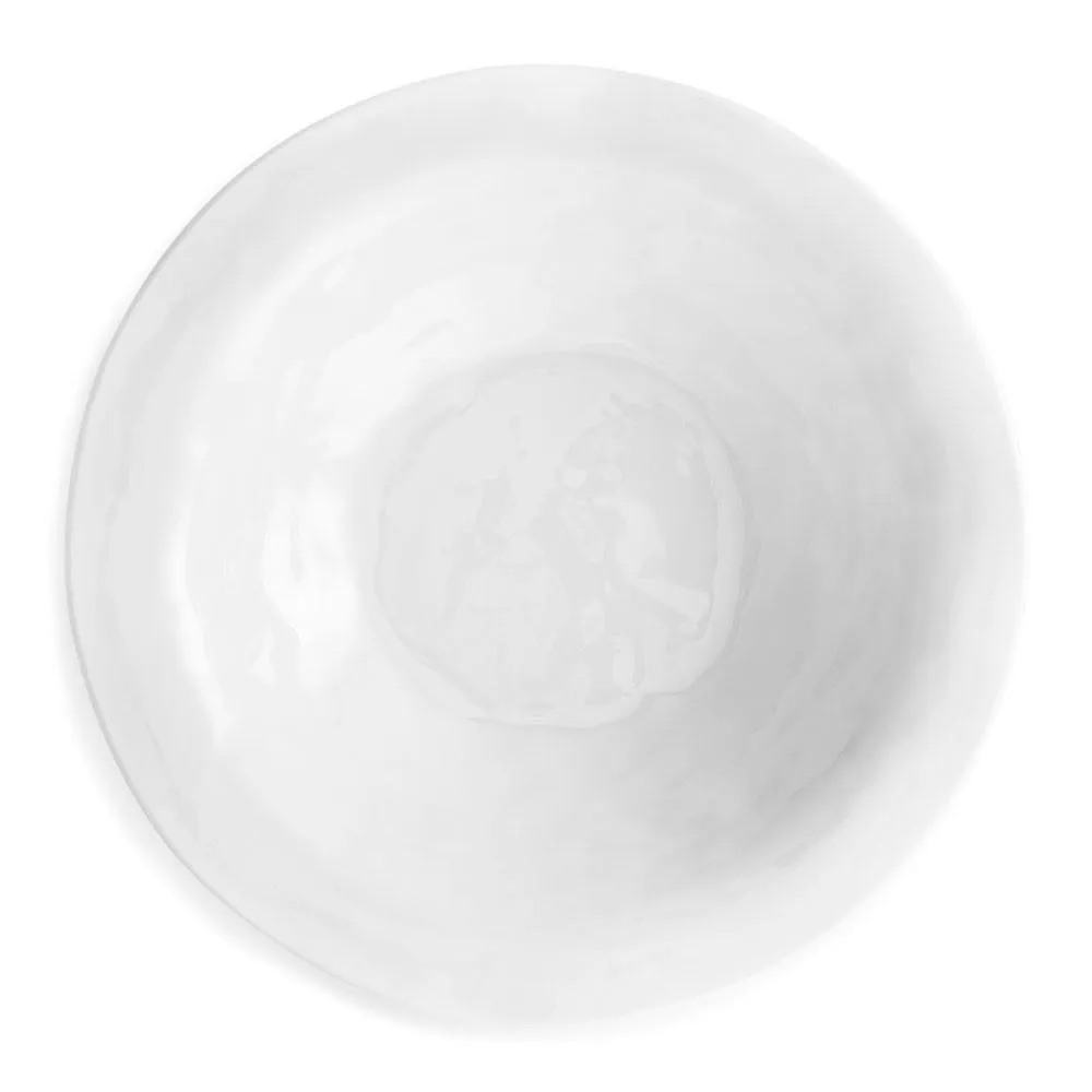 Ruffle White 14" Melamine Round Shallow Serving Bowl