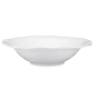 Ruffle White 14" Melamine Round Shallow Serving Bowl