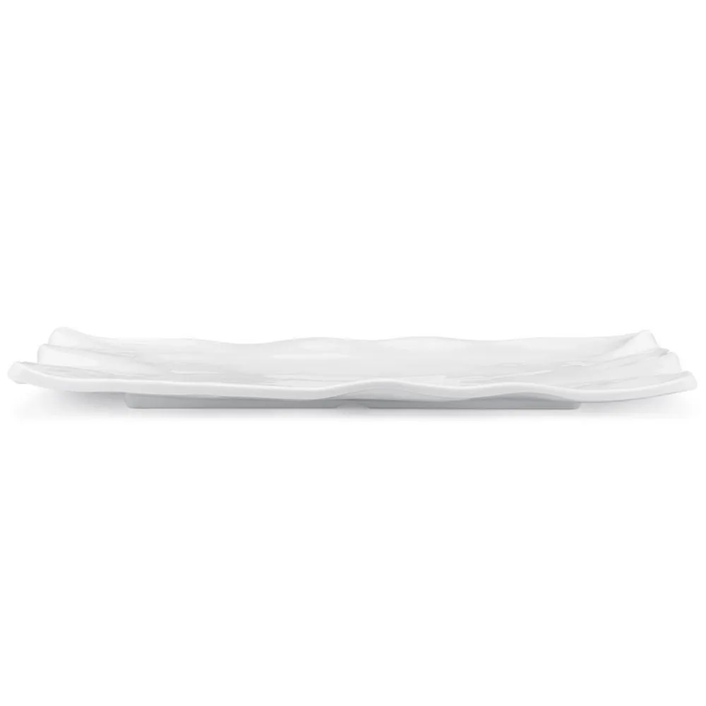 Ruffle White 21" Melamine Sandwich Platter