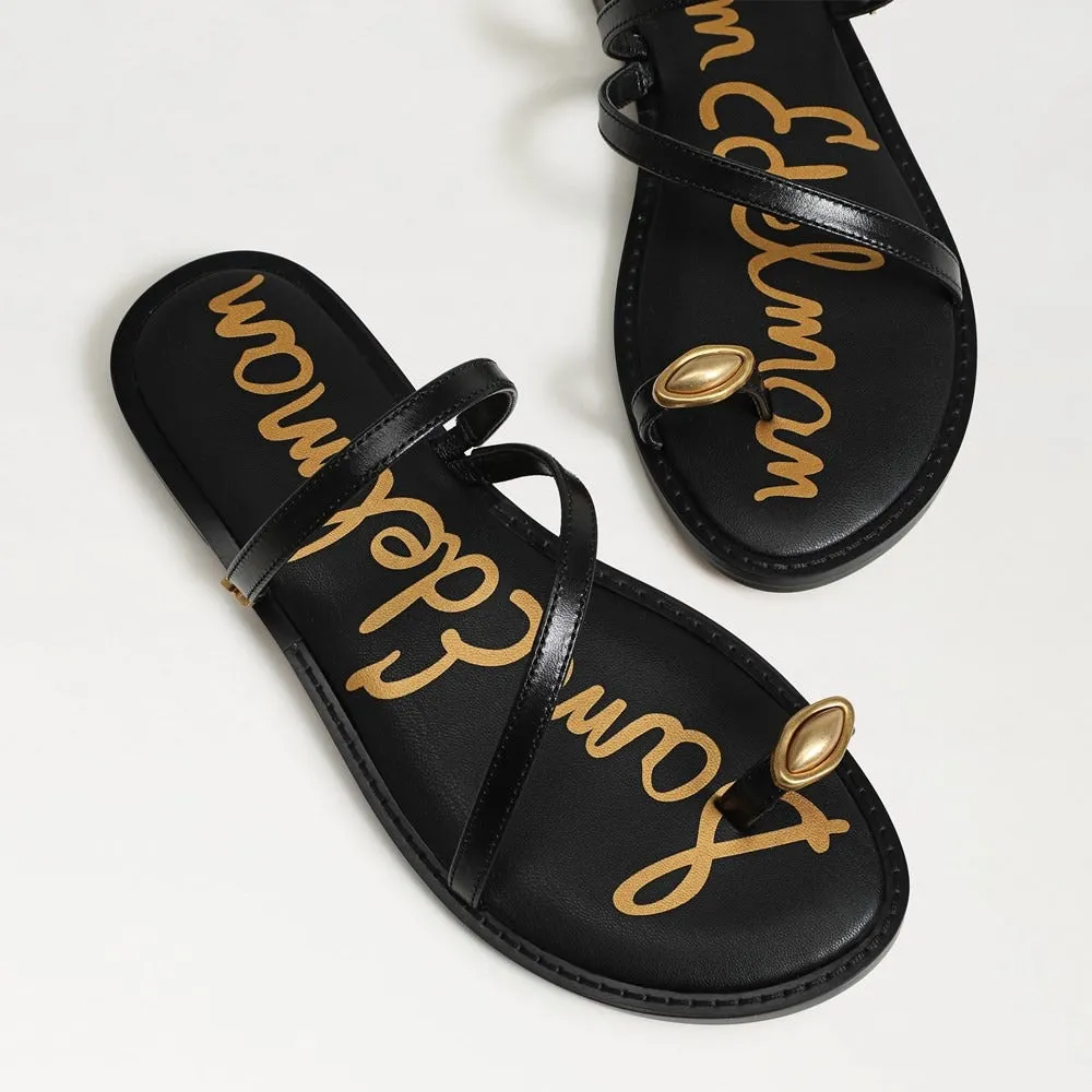 Sam Edelman Harlyn Strappy Flat Sandal in Black