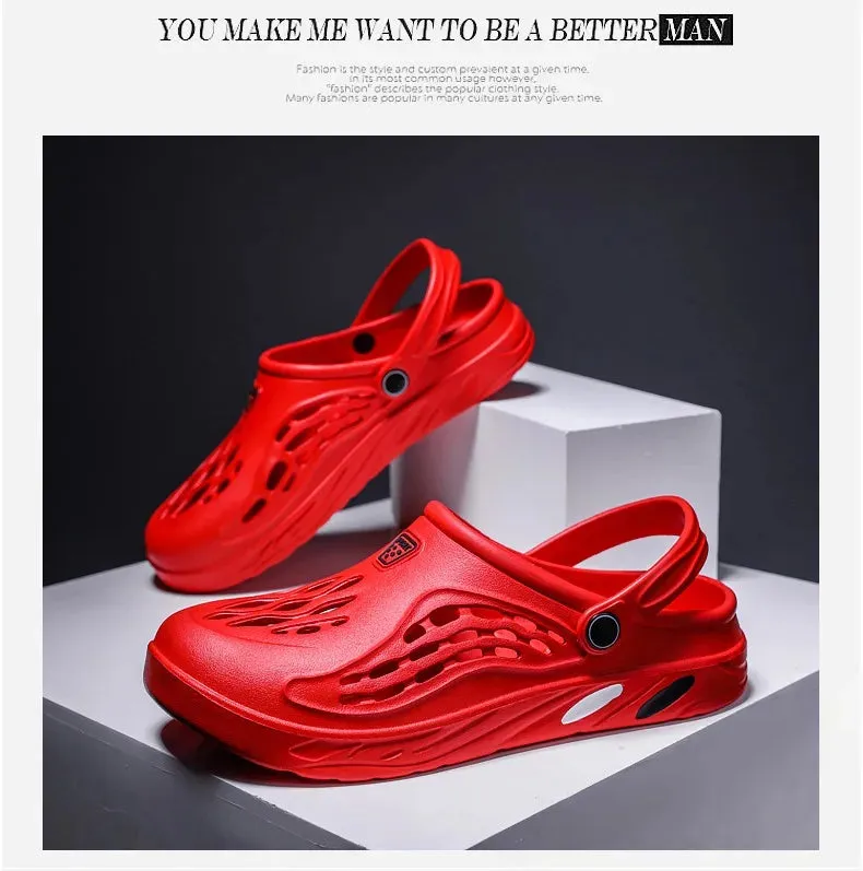 Sandales de plage design chic / Clogs Men Sandals Men Shoe Summer Fang Man Hoof Thongs Stamp