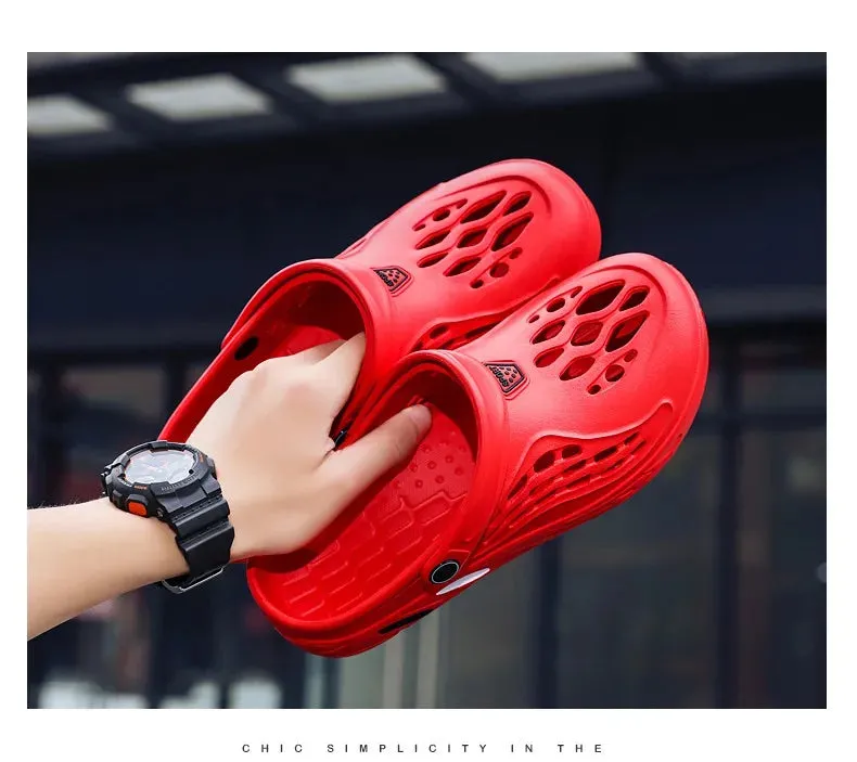 Sandales de plage design chic / Clogs Men Sandals Men Shoe Summer Fang Man Hoof Thongs Stamp