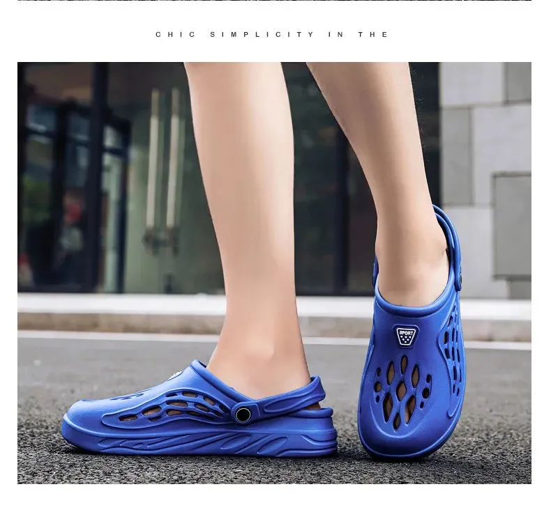 Sandales de plage design chic / Clogs Men Sandals Men Shoe Summer Fang Man Hoof Thongs Stamp