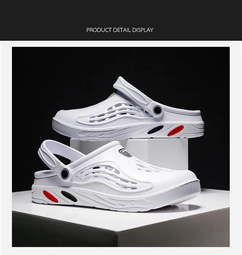 Sandales de plage design chic / Clogs Men Sandals Men Shoe Summer Fang Man Hoof Thongs Stamp