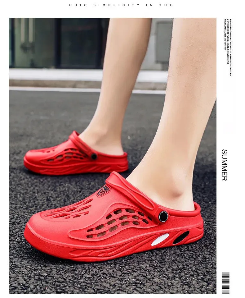 Sandales de plage design chic / Clogs Men Sandals Men Shoe Summer Fang Man Hoof Thongs Stamp