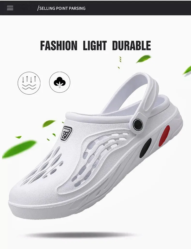 Sandales de plage design chic / Clogs Men Sandals Men Shoe Summer Fang Man Hoof Thongs Stamp