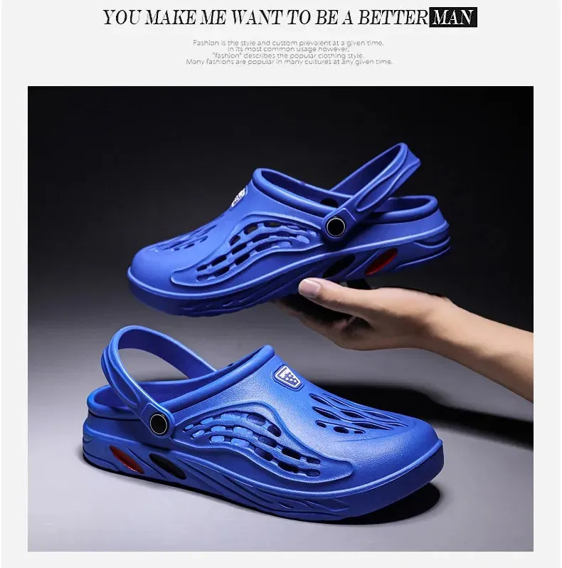 Sandales de plage design chic / Clogs Men Sandals Men Shoe Summer Fang Man Hoof Thongs Stamp