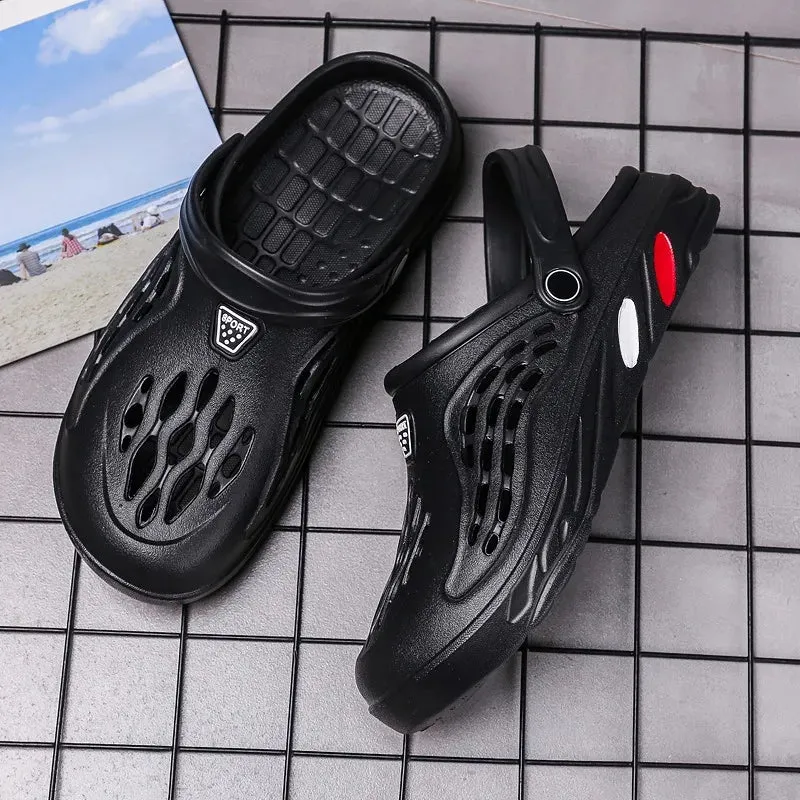 Sandales de plage design chic / Clogs Men Sandals Men Shoe Summer Fang Man Hoof Thongs Stamp