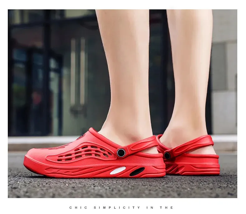 Sandales de plage design chic / Clogs Men Sandals Men Shoe Summer Fang Man Hoof Thongs Stamp