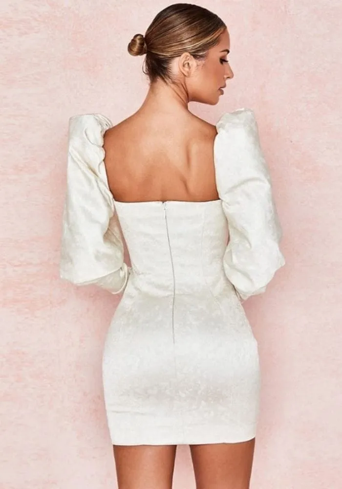 Satin white Mini Dress