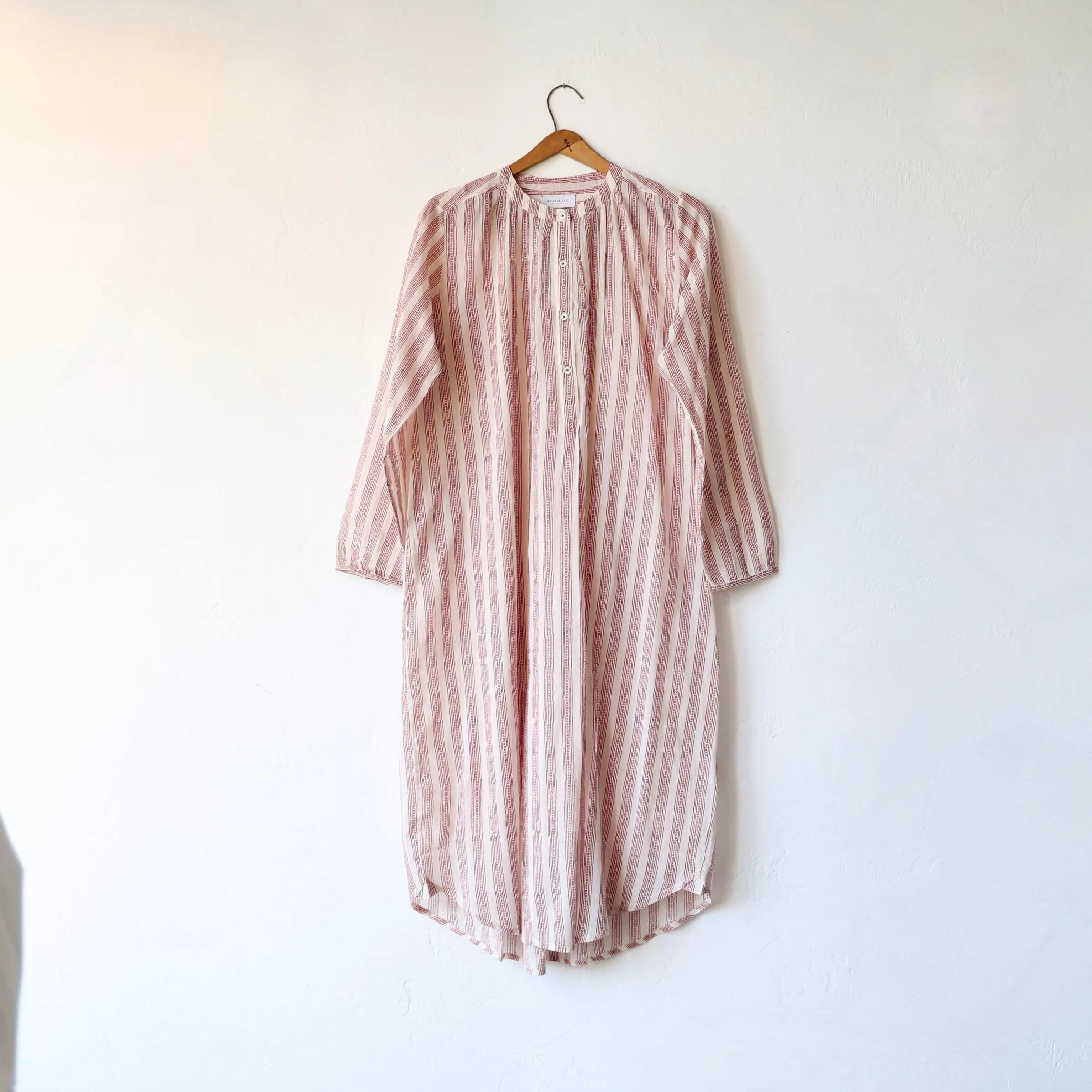 Scarlette Hand Printed Night Dress - Line Stripes