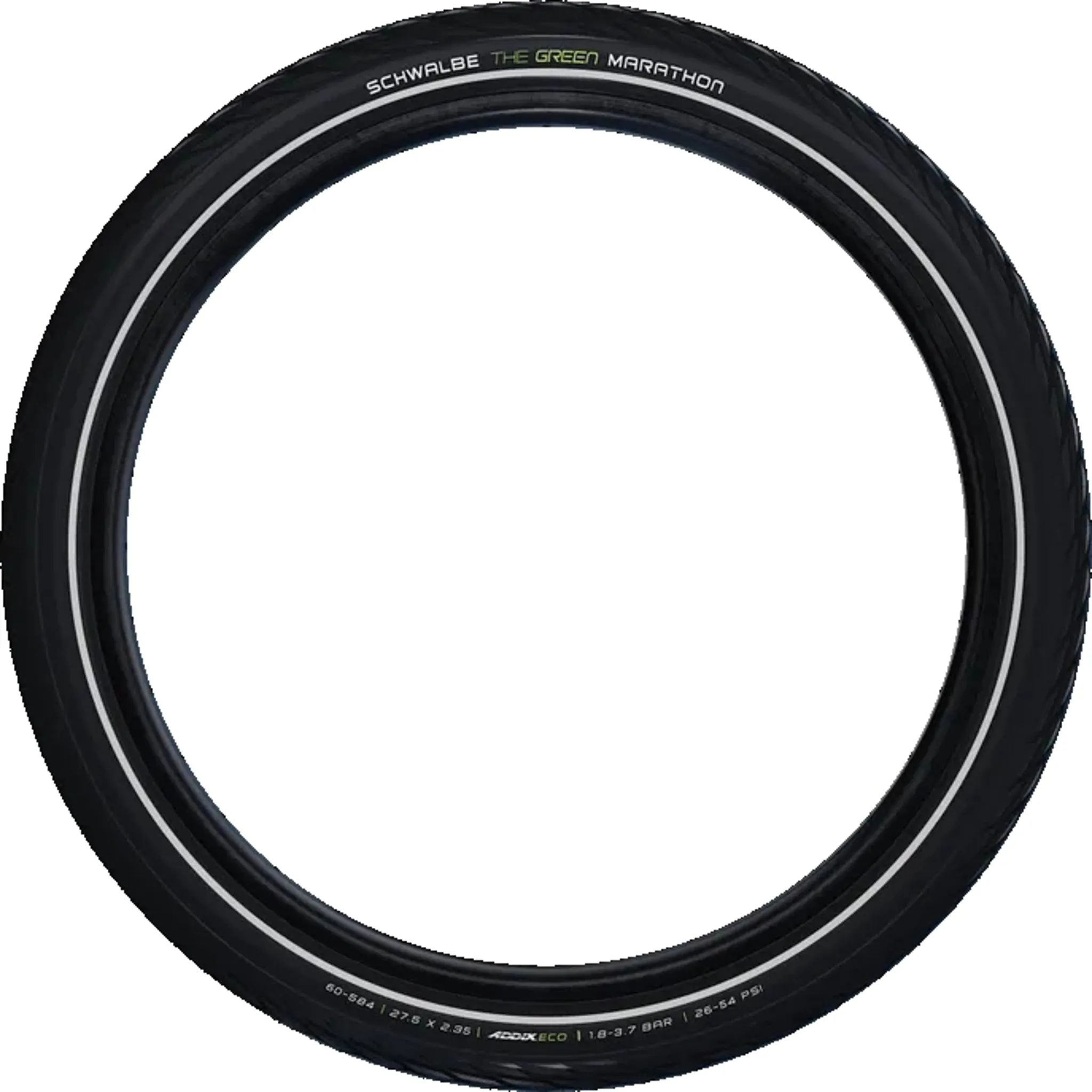 Schwalbe Green Marathon E-50 Wire Bead Hybrid Tyre 700 x 38c Black/Reflective
