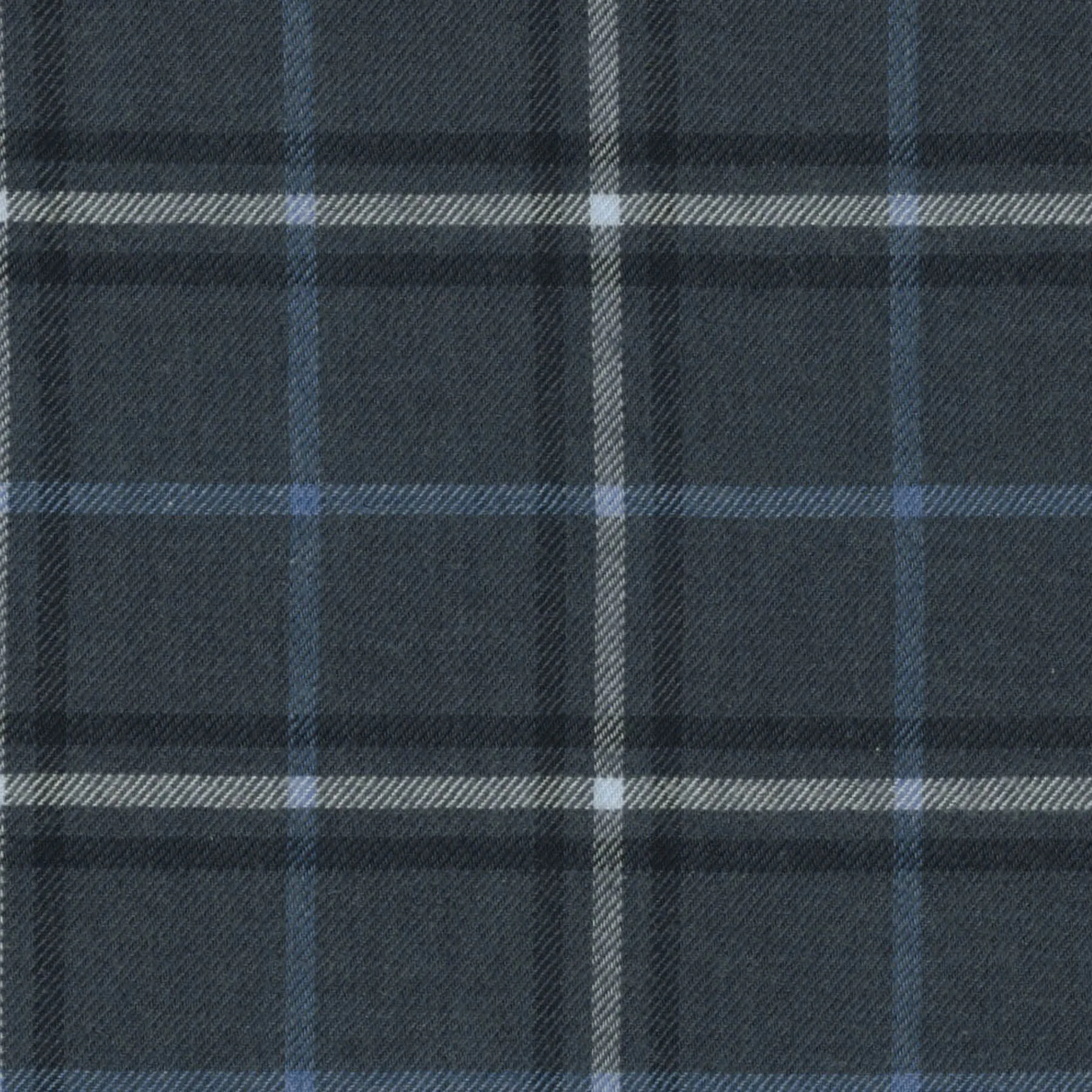 Scott Barber Lightweight Twill Plaid Shirt - Navy